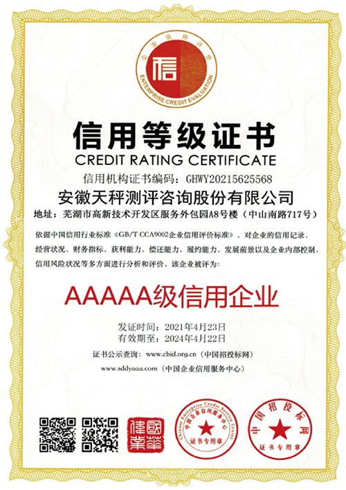 5A信用證書